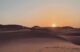dubai desert at sunset