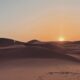 dubai desert at sunset
